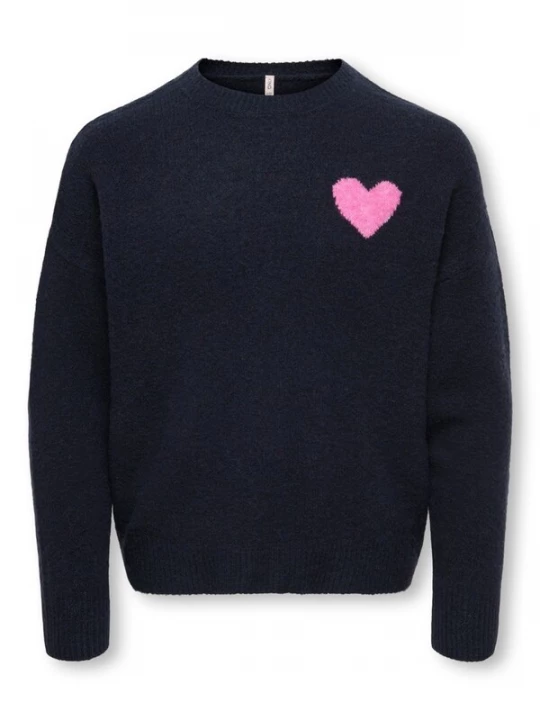 Foto van product ONLY GIRLS Trui 'KOGABBY LOVE' navy / pink / rosa