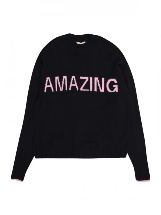Foto van product ONLY GIRLS Trui 'Kogamour' rosa / zwart