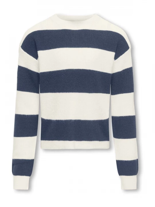 Foto van product ONLY GIRLS Trui 'KOGFRANCA' blauw / wit