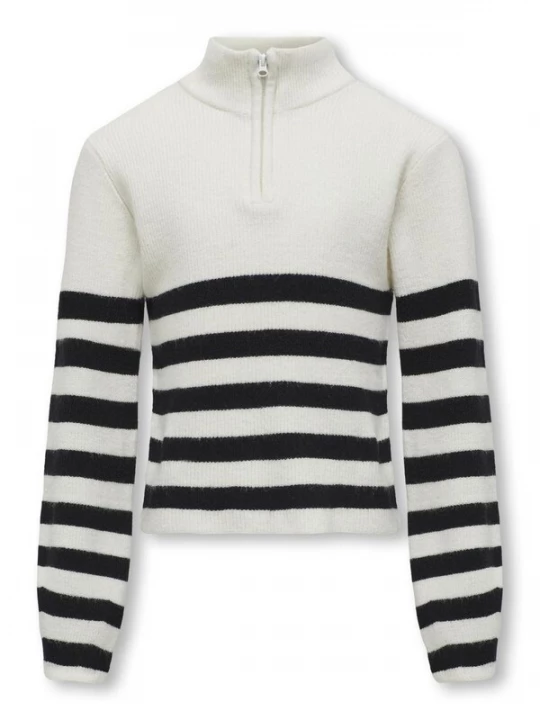 Foto van product ONLY GIRLS Trui 'KOGFranca' zwart / wit