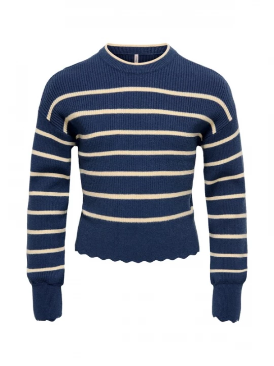 Foto van product ONLY GIRLS Trui 'KOGIbi' crème / donkerblauw