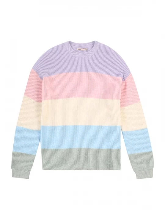 Foto van product ONLY GIRLS Trui 'KOGSandy' lichtblauw / pastelgroen / lavendel / rosa