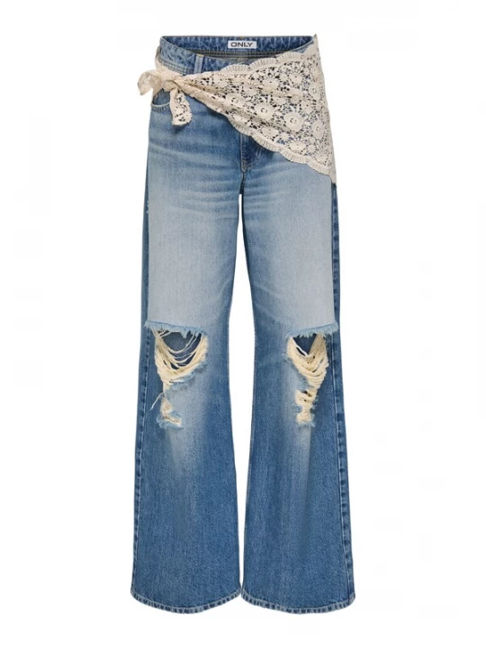 Foto van product ONLY Jeans 'ONLCarrie' ecru / blauw denim