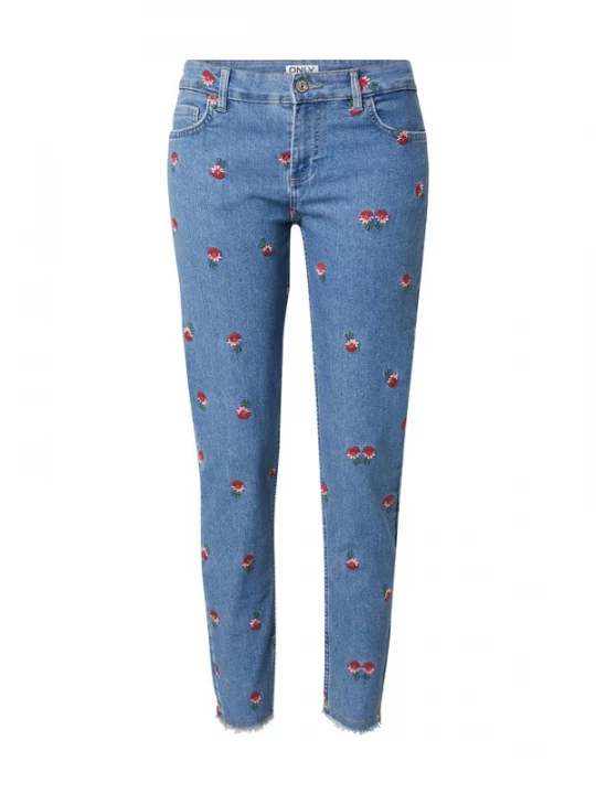 Foto van product ONLY Jeans 'ONLHUSH' blauw denim / olijfgroen / rosa / donkerrood