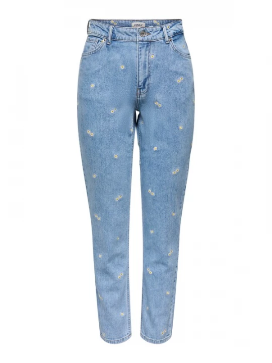 Foto van product ONLY Jeans 'ONLJAGGER' blauw denim / geel / wit