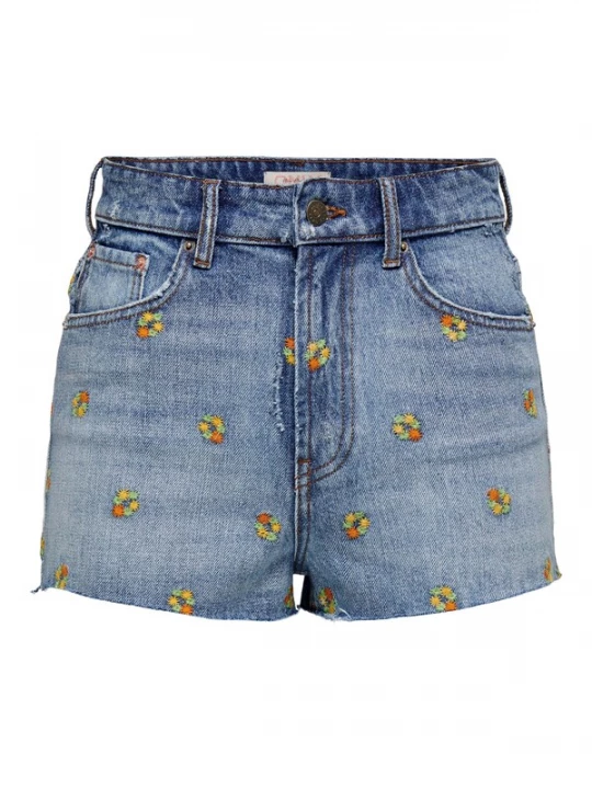 Foto van product ONLY Jeans 'Robyn' blauw denim / donkergeel / lichtgroen / kreeft