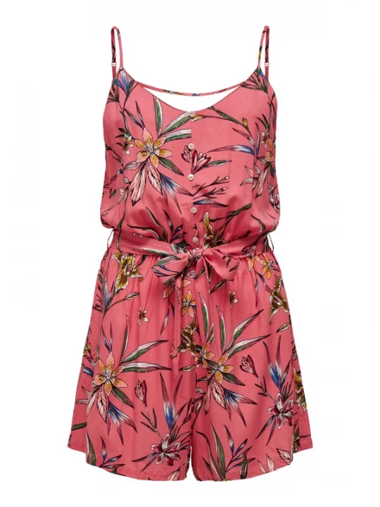 Foto van product ONLY Jumpsuit 'MEYER' groen / watermeloen rood / zwart / wit