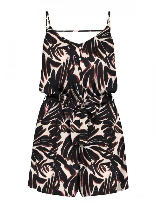 Foto van product ONLY Jumpsuit 'ONLNOVA' crème / kastanjebruin / zwart