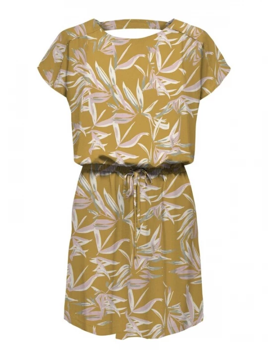 Foto van product ONLY Jurk 'MARIANA MYRINA' mosterd / grijs / sering / wit
