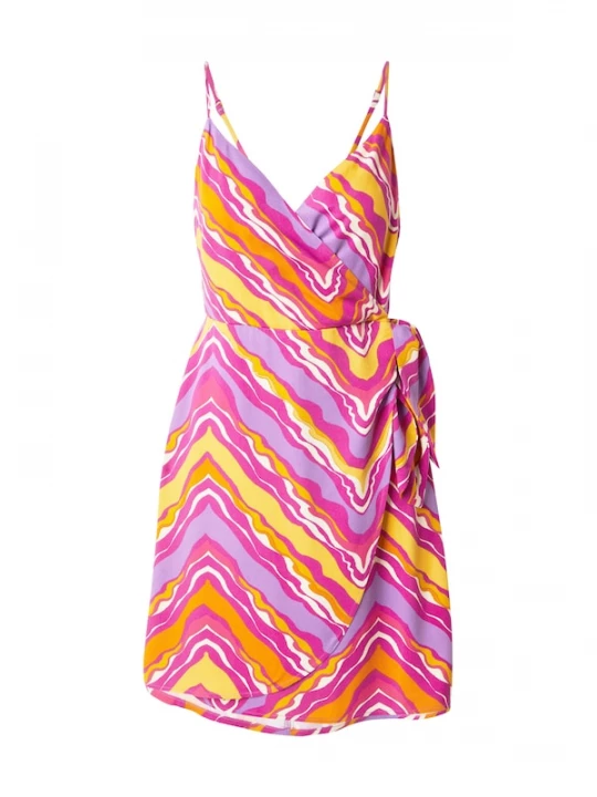 Foto van product ONLY Jurk 'ONLALMA' geel / lila / oranje / fuchsia
