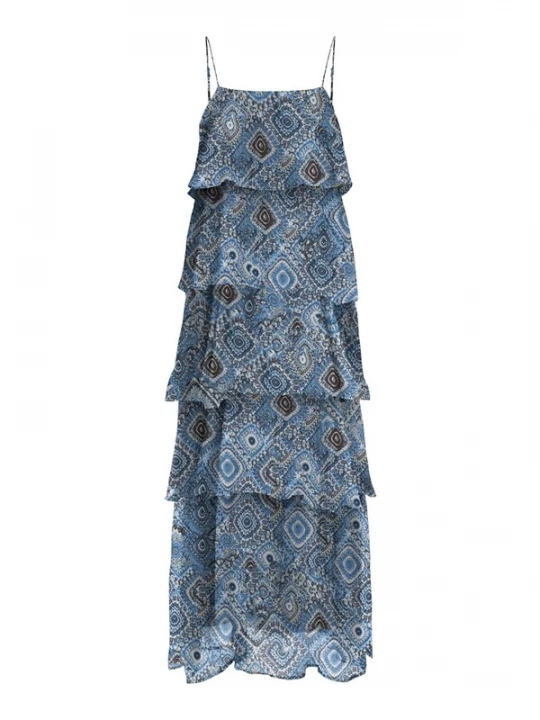 Foto van product ONLY Jurk 'ONLASTA' marine / blauw denim / chocoladebruin / wit