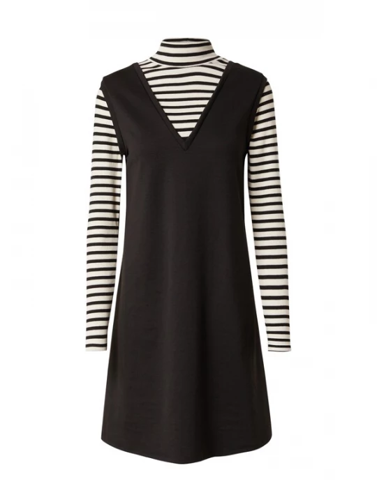 Foto van product ONLY Jurk 'ONLEVA' zwart / wit