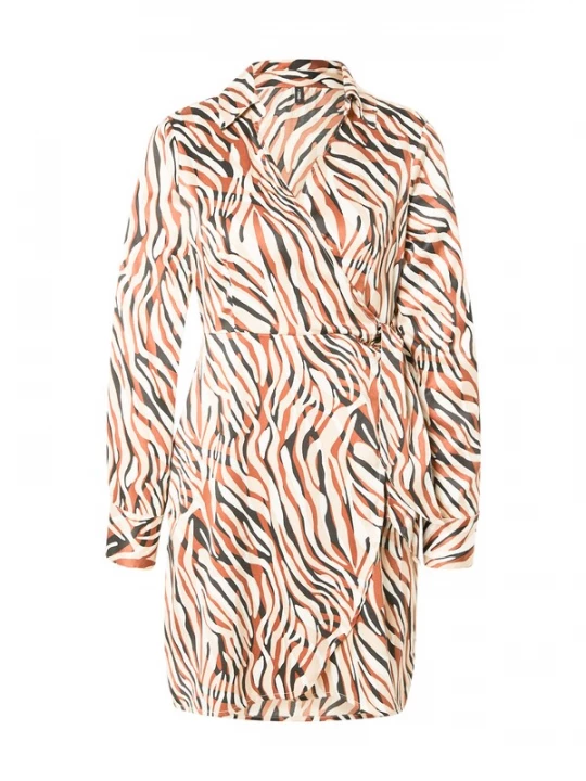 Foto van product ONLY Jurk 'ONLJANE' beige / bruin / zwart / wit