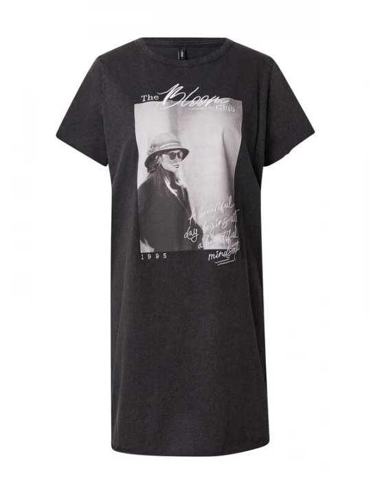 Foto van product ONLY Jurk 'ONLLUCY' grijs / zwart / wit
