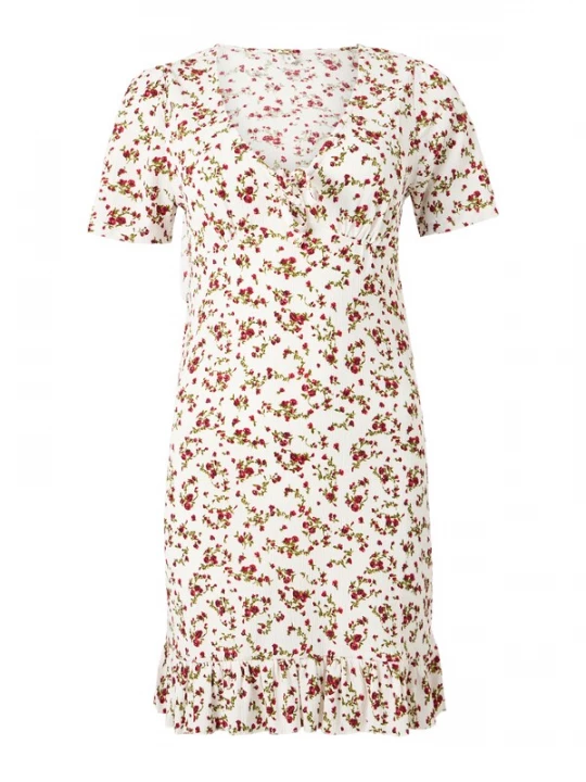 Foto van product ONLY Jurk 'ONLMolly' olijfgroen / magenta / donkerroze / wit