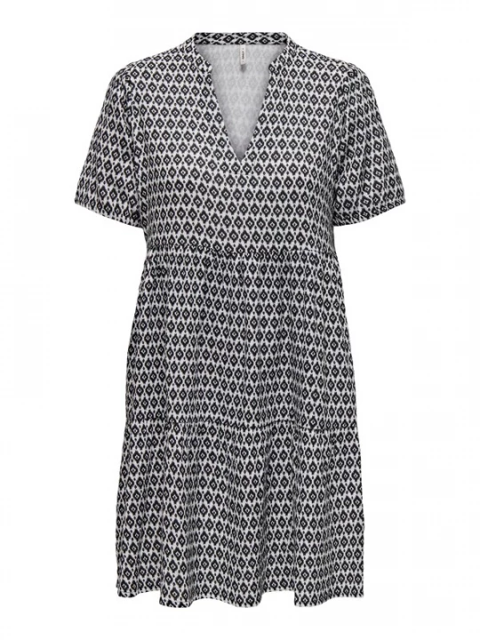 Foto van product ONLY Jurk 'ONLNora' zwart / wit