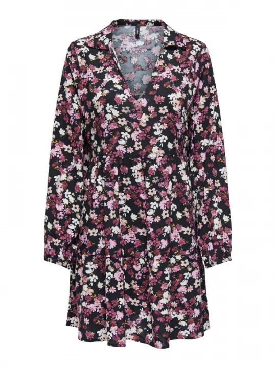 Foto van product ONLY Jurk 'ONLNOVA' aubergine / rosa / rood / wit