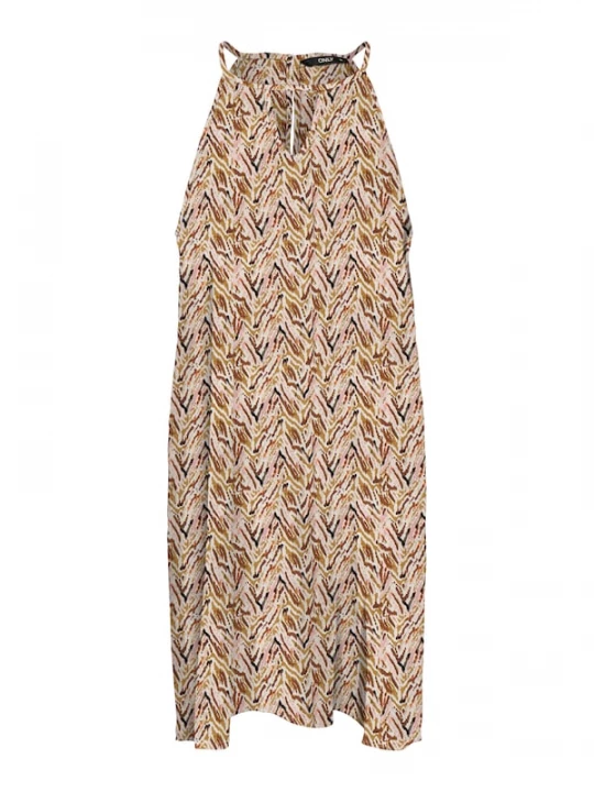 Foto van product ONLY Jurk 'ONLNOVA' bruin / goud / olijfgroen