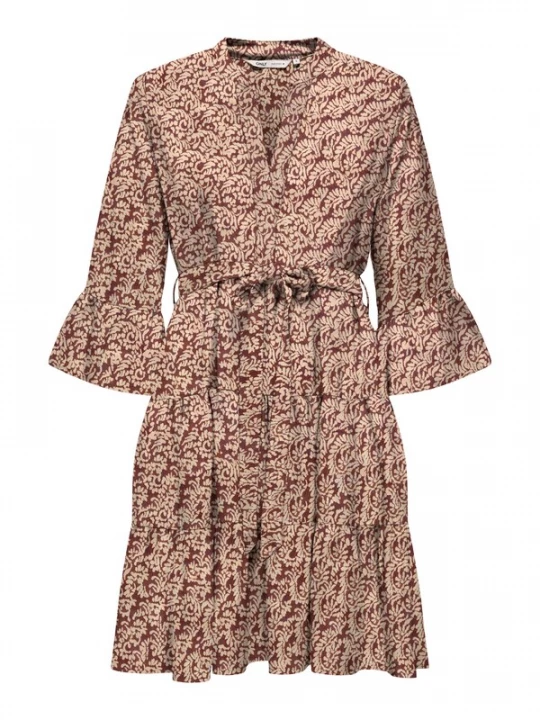 Foto van product ONLY Jurk 'ONLSina' crème / pink / roestrood