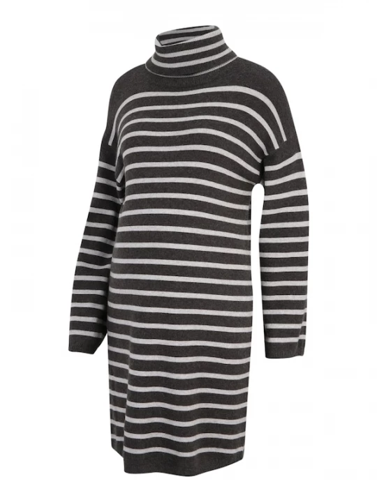 Foto van product Only Maternity Gebreide jurk 'OLMTALIO' lichtgrijs / donkergrijs