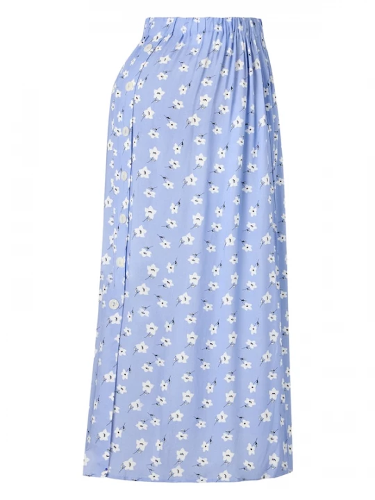 Foto van product Only Maternity Rok 'OLMNOVA' lichtblauw / zwart / wit
