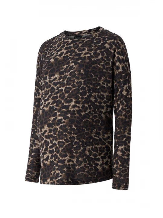 Foto van product Only Maternity Shirt 'OLMBALA' bruin / grijs / zwart