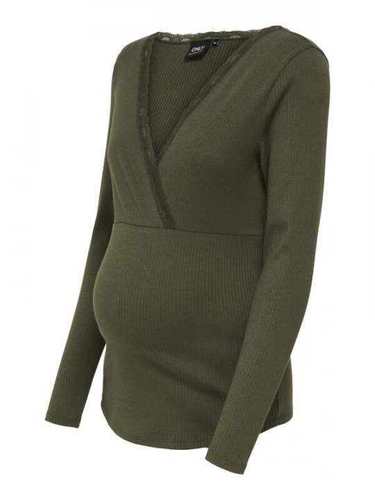 Foto van product Only Maternity Shirt 'OLMIpass' olijfgroen