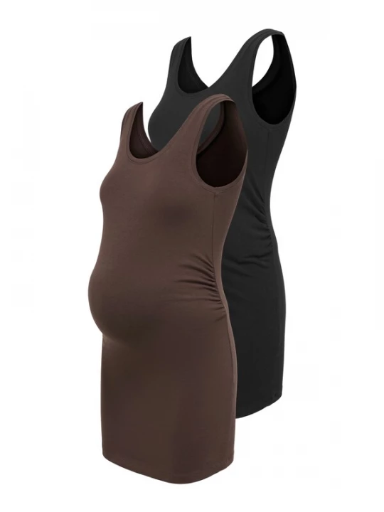 Foto van product Only Maternity Top 'OLMLOVELY' chocoladebruin / zwart