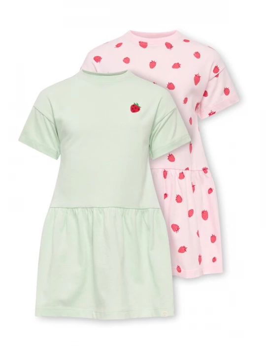 Foto van product Only Mini Jurk pastelgroen / rosa / rood