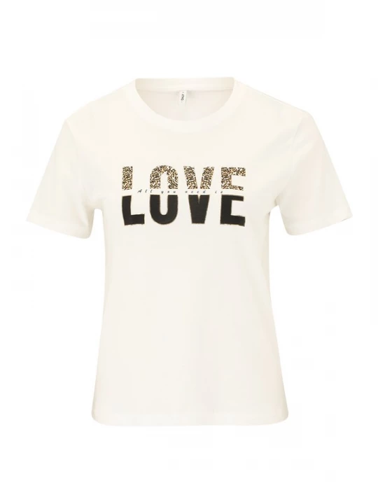 Foto van product Only Petite Shirt 'ONLTANYA' goud / zwart / wit