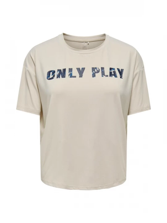 Foto van product ONLY PLAY Functioneel shirt 'Font' beige
