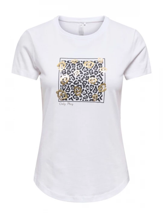 Foto van product ONLY PLAY Functioneel shirt 'ONPMELEO' goud / zwart / wit