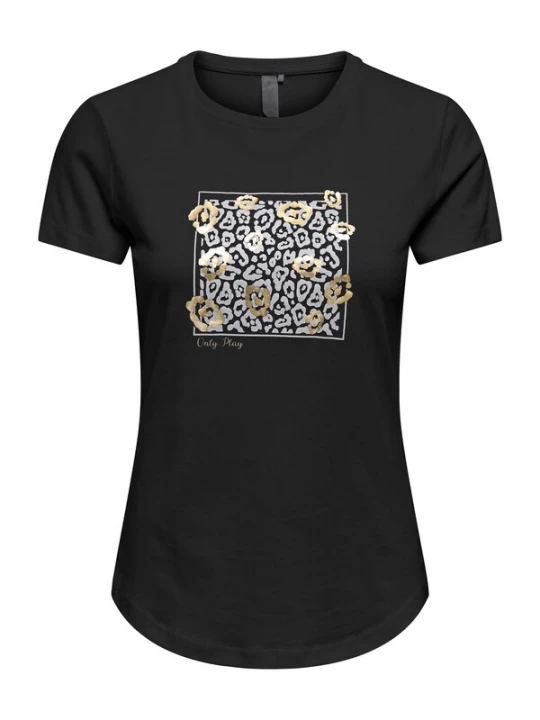 Foto van product ONLY PLAY Functioneel shirt 'ONPMELEO' goud / zwart / zilver