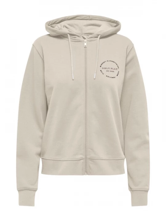 Foto van product ONLY PLAY Sportief sweatvest 'Cava' crème / donkerbruin