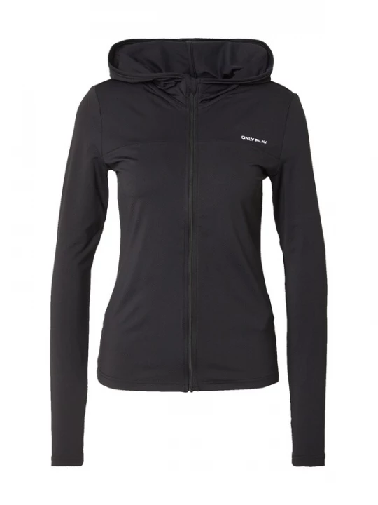 Foto van product ONLY PLAY Sportief sweatvest 'Mila' zilvergrijs / zwart / wit