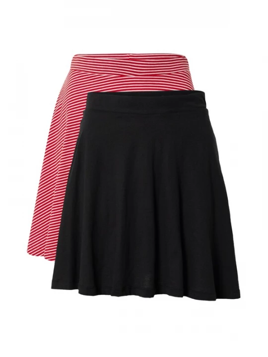 Foto van product ONLY Rok 'MAY' rood / zwart / wit