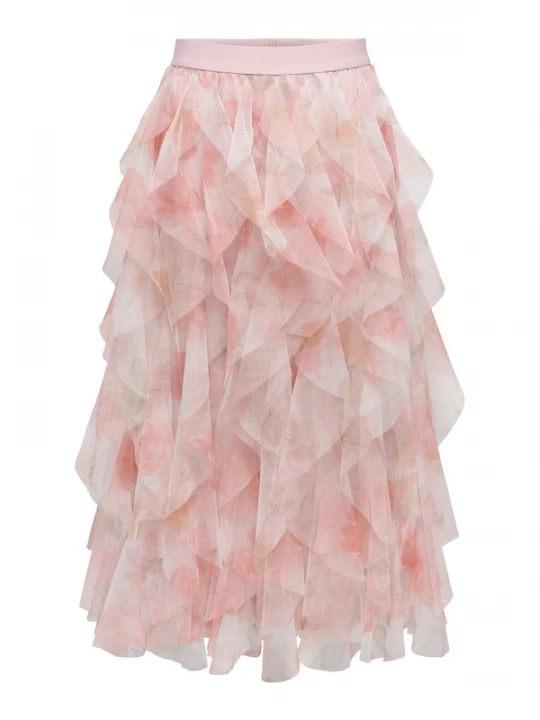 Foto van product ONLY Rok 'ONLSKY' poederroze / oudroze / offwhite