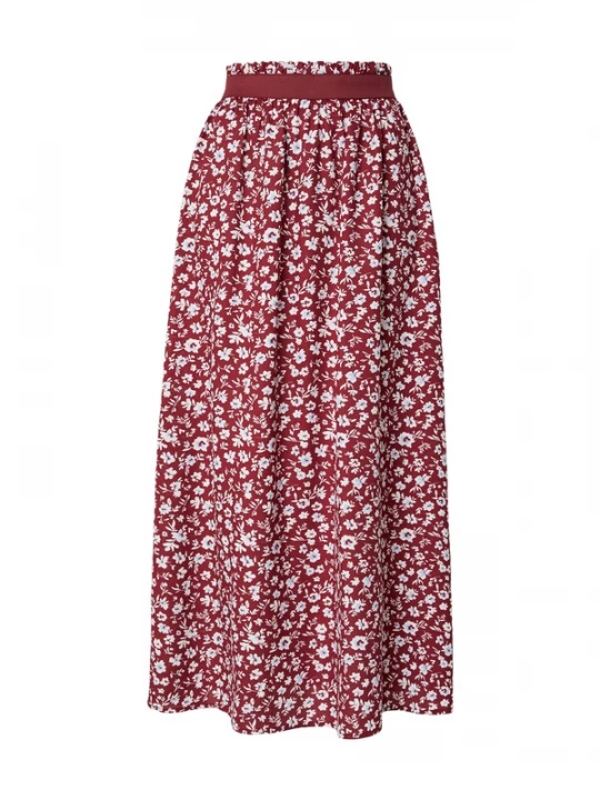Foto van product ONLY Rok 'VENEDIG' lichtblauw / wijnrood / wit