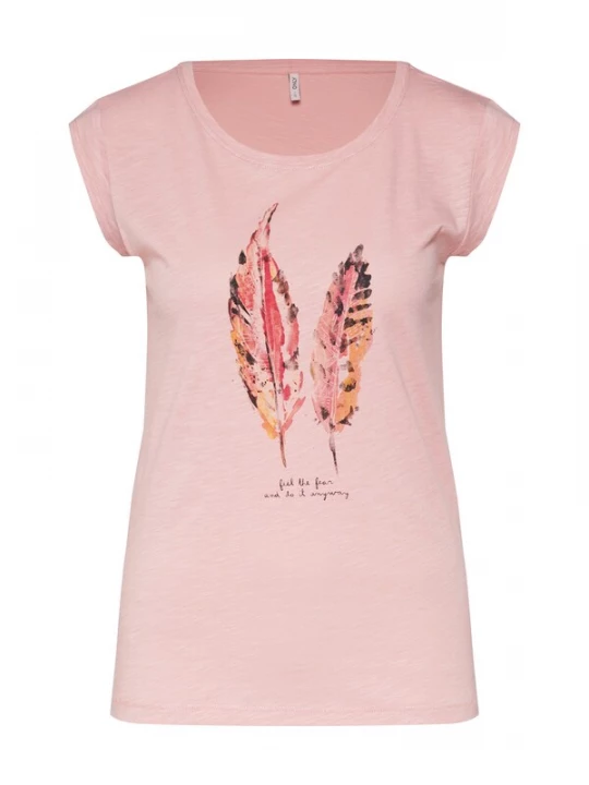 Foto van product ONLY Shirt 'Bone' oranje / poederroze / zwart