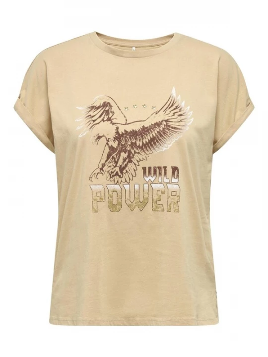 Foto van product ONLY Shirt donkerbeige / donkerbruin / mosterd