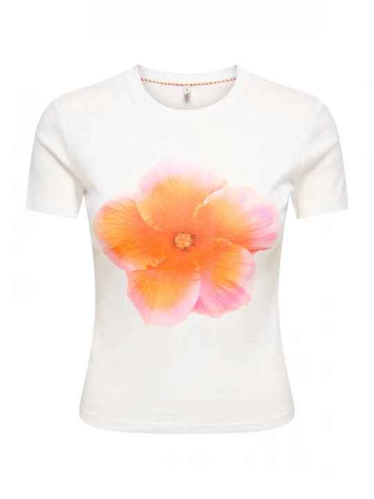 Foto van product ONLY Shirt donkeroranje / lichtroze / offwhite