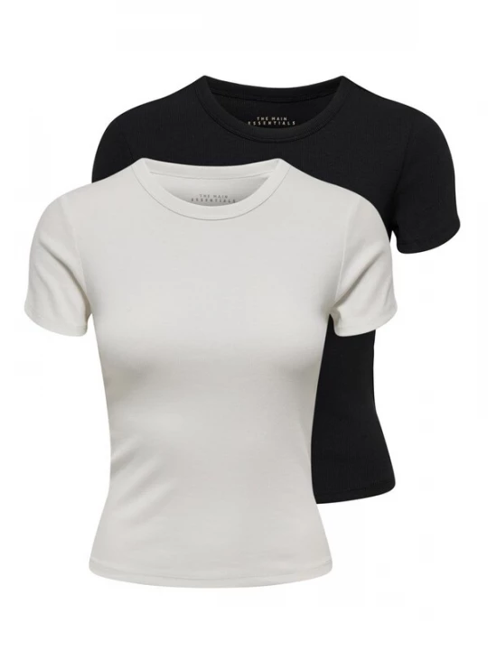 Foto van product ONLY Shirt 'Easy' zwart / wit