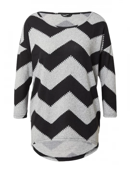 Foto van product ONLY Shirt 'Elcos' lichtgrijs / zwart