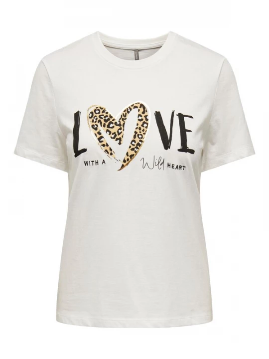Foto van product ONLY Shirt 'Frea' goud / perzik / zwart / wit
