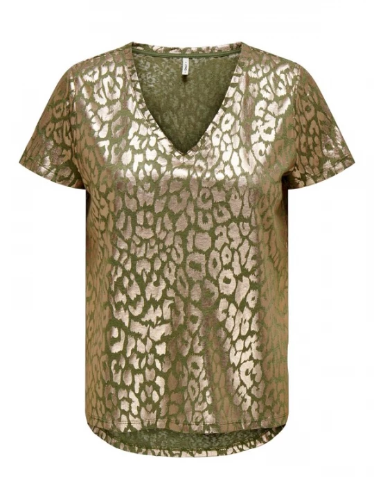 Foto van product ONLY Shirt goud / groen