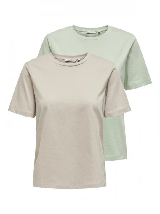 Foto van product ONLY Shirt greige / pastelgroen