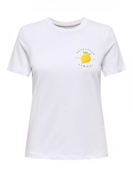 Foto van product ONLY Shirt 'KITA' limoen / donkergroen / wit