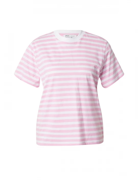 Foto van product ONLY Shirt lichtroze / wit