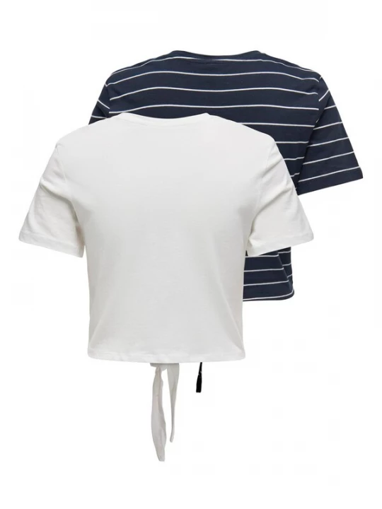 Foto van product ONLY Shirt 'MAY' donkerblauw / wit