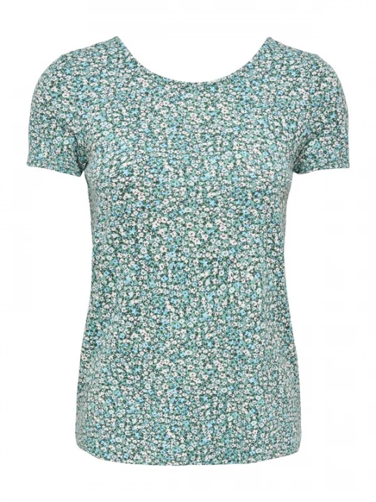 Foto van product ONLY Shirt 'ONLBERA' lichtblauw / groen / wit